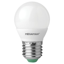 MEGAMAN LED  kapka P45 4.9W/40W E27 2700K 470lm NonDim 15Y opál˙
