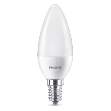 PHILIPS LED  svíčka B38 7W/60W E14 4000K 830lm NonDim 15Y opál BL˙