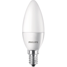 PHILIPS LED  svíčkaLED CorePro B35 5.5W/40W E14 4000K 520lm NonDim 15Y opál˙